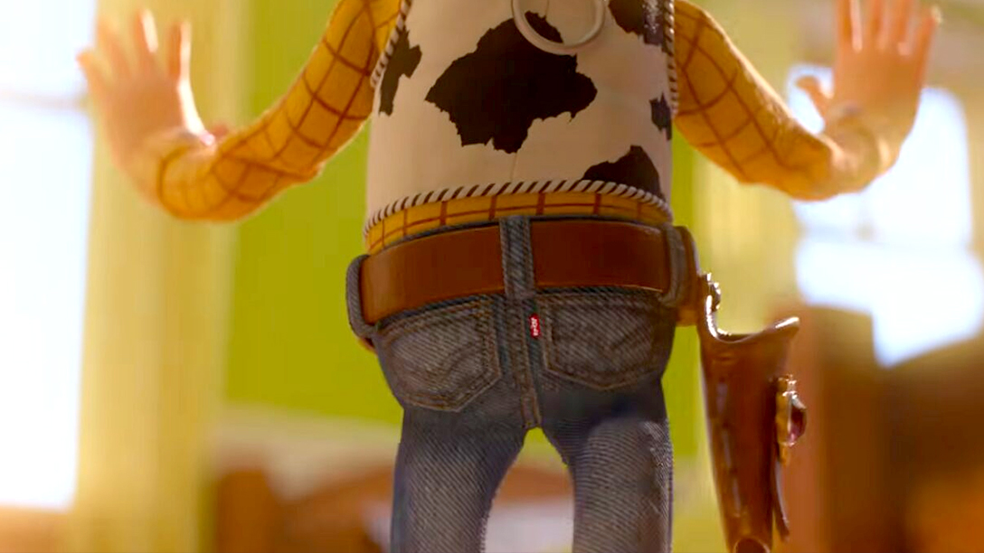 Woody uit Toy Story in Levi's commercial