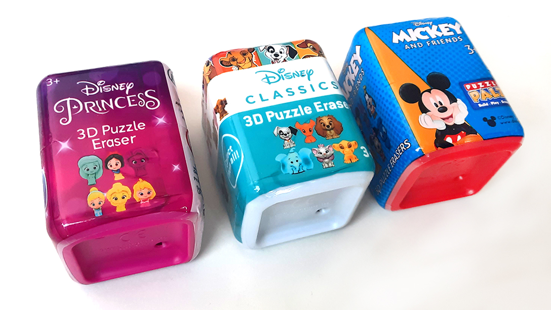 Disney 3d Puzzle Erasers Action