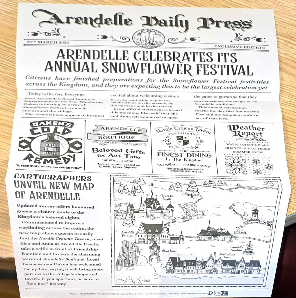 arendelle daily press disneyland parijs